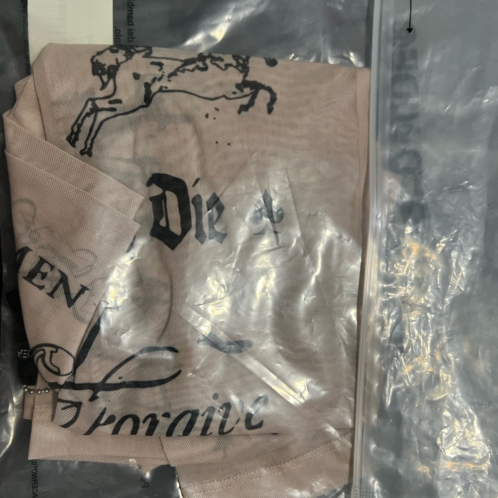 BNWT Racer Worldwide tattoo mesh longsleeve - Picture 7 of 8